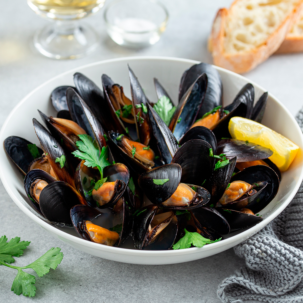 Mejillones al vapor
